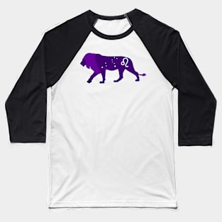 Leo (Royal Purple) Baseball T-Shirt